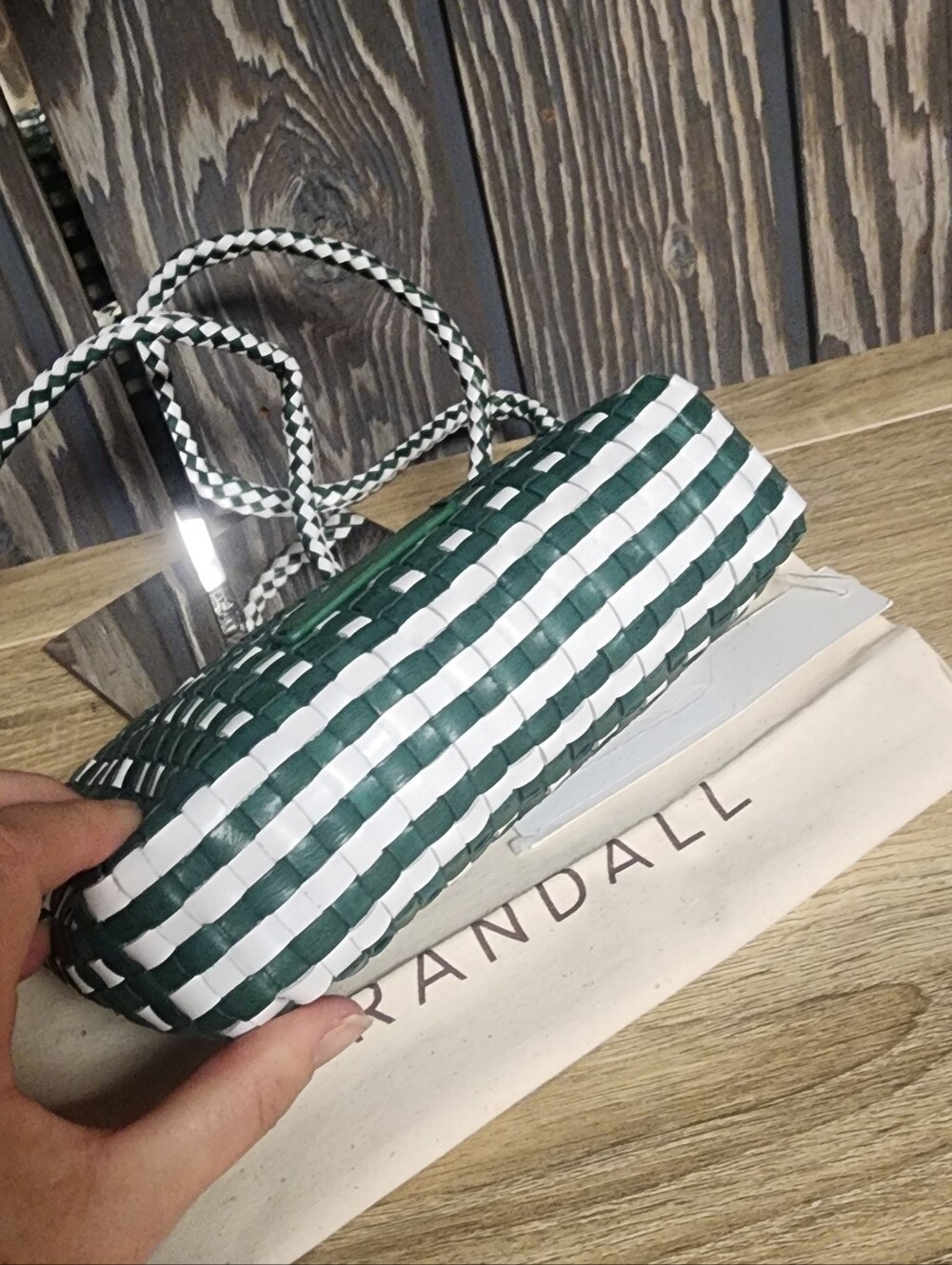 NWT Leoffler Randell Woven Leather Crossbody (Slight Issue) - Picture 6 of 10